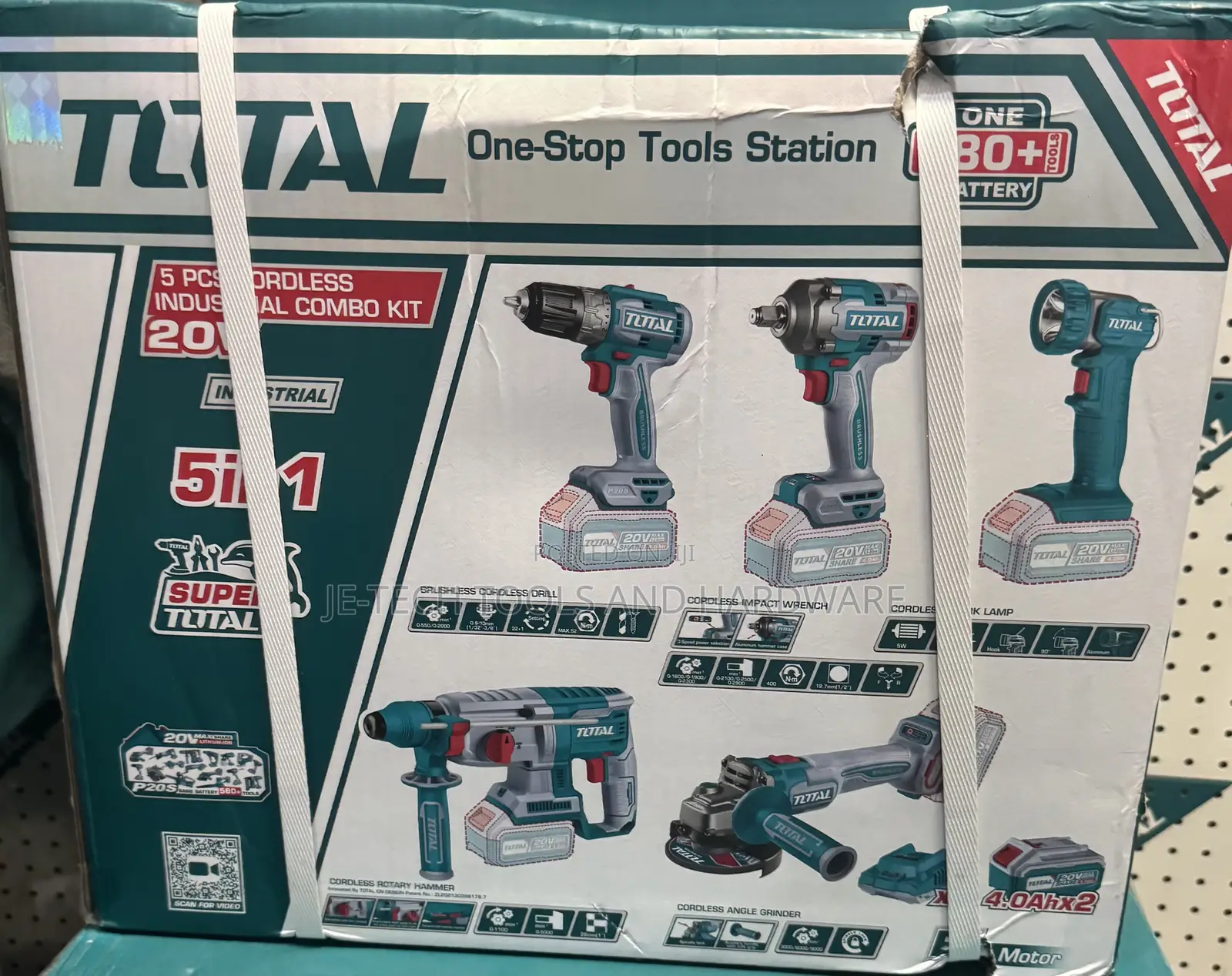Total Industrial Cordless Combo 5pcs Set 20v