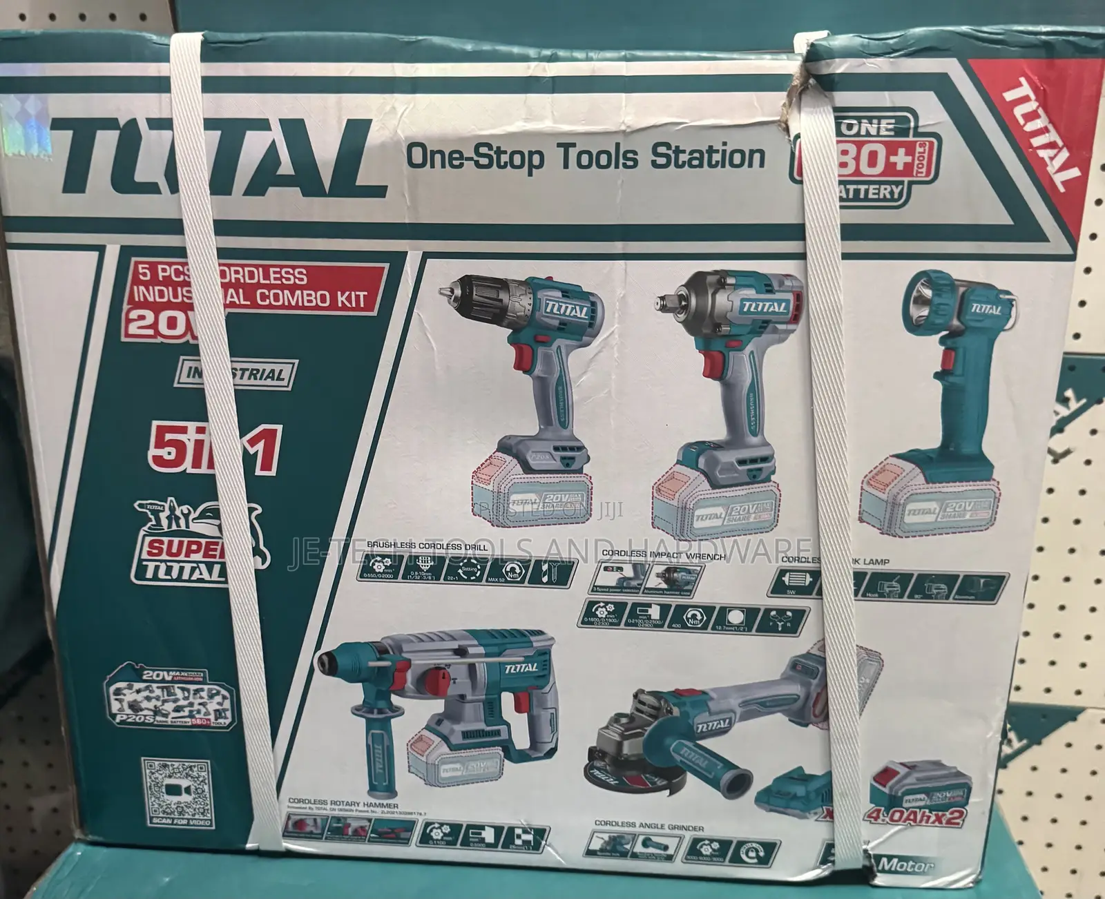 Total Industrial Cordless Combo 5pcs Set 20v