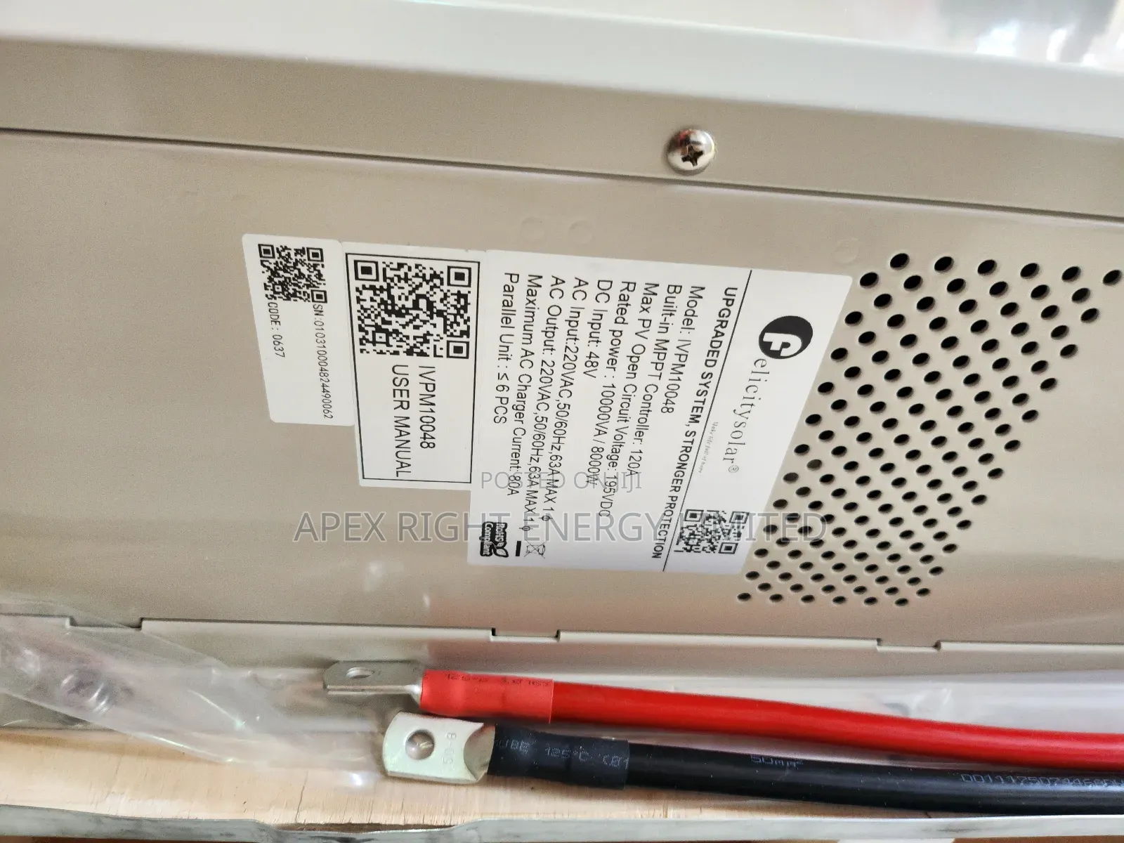 10kva Felicity Inverter Hybrid/ 120ah Inbuilt Mppt