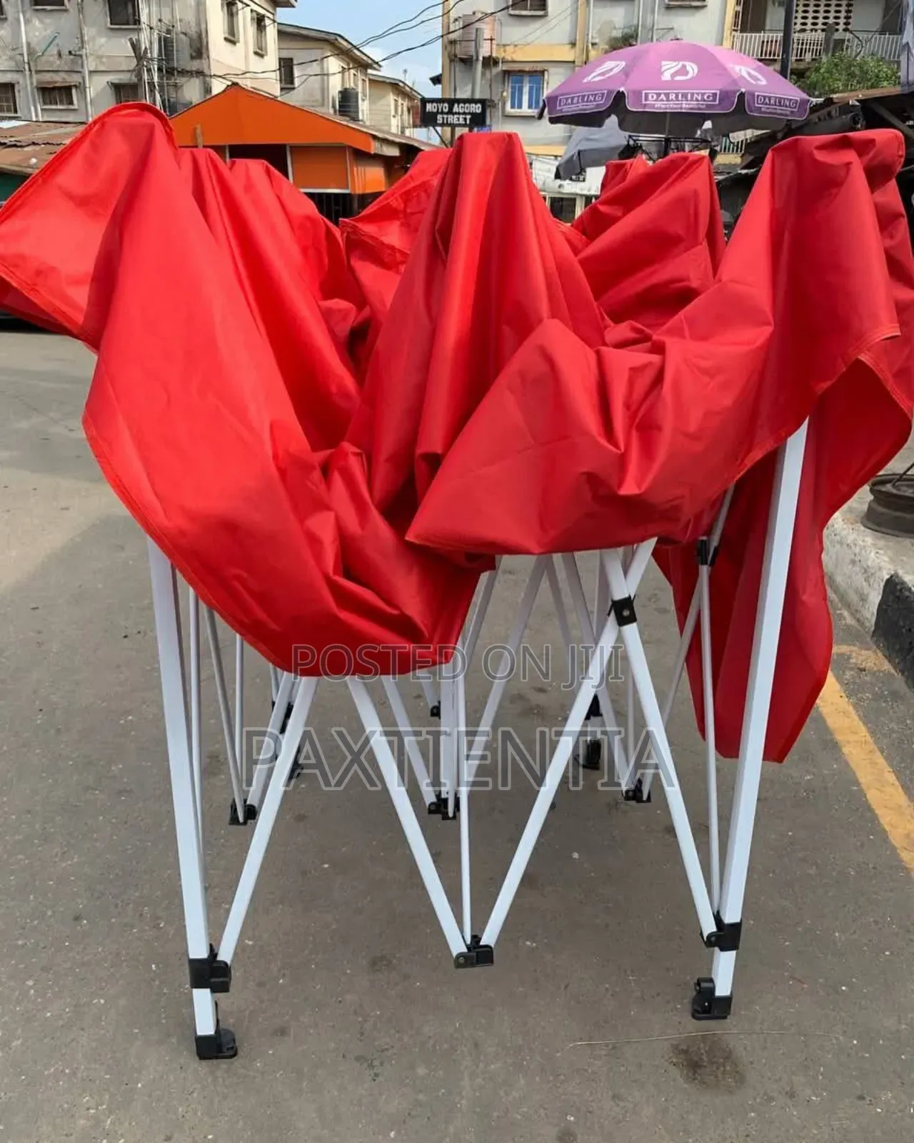 10 by 10 Feet Black Pole Foldable Canopy Tent