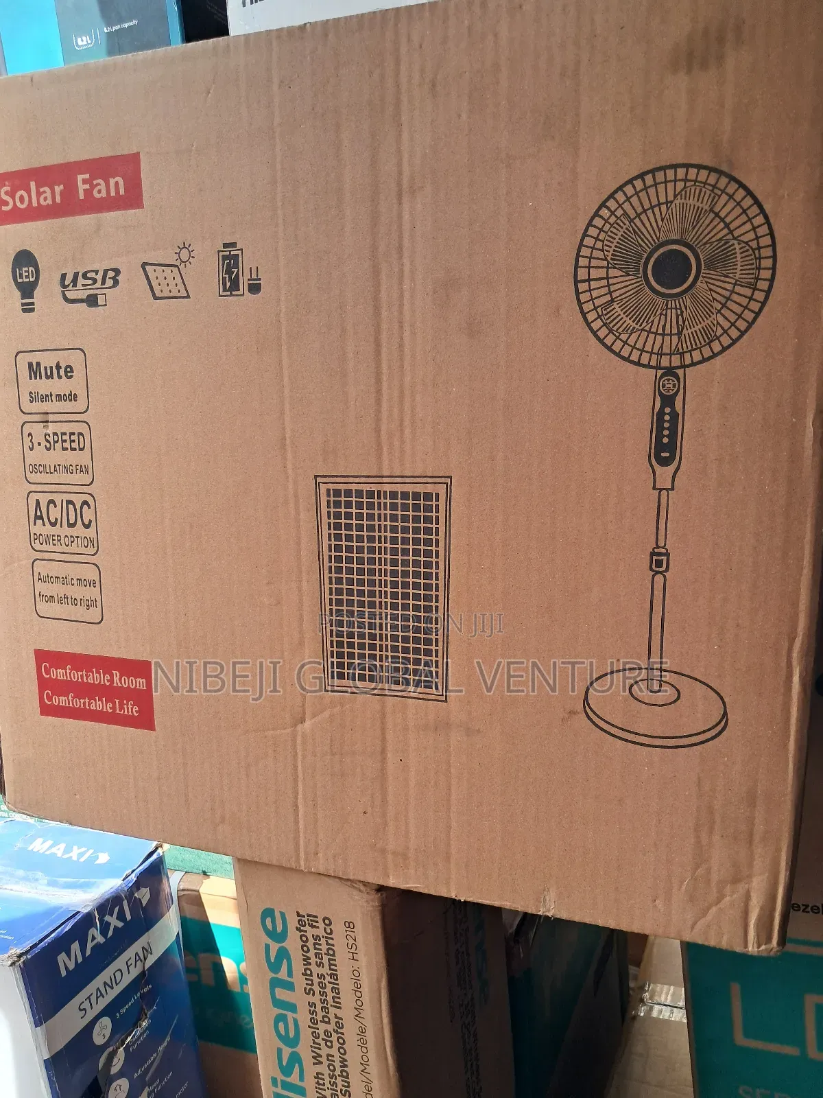 Rechargeable Solar Panel Fan With One Bulb