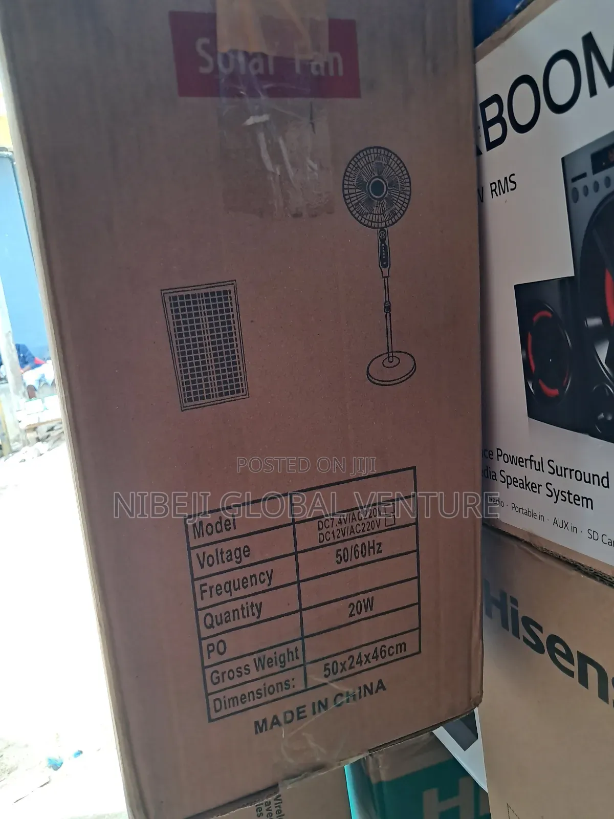 Rechargeable Solar Panel Fan With One Bulb