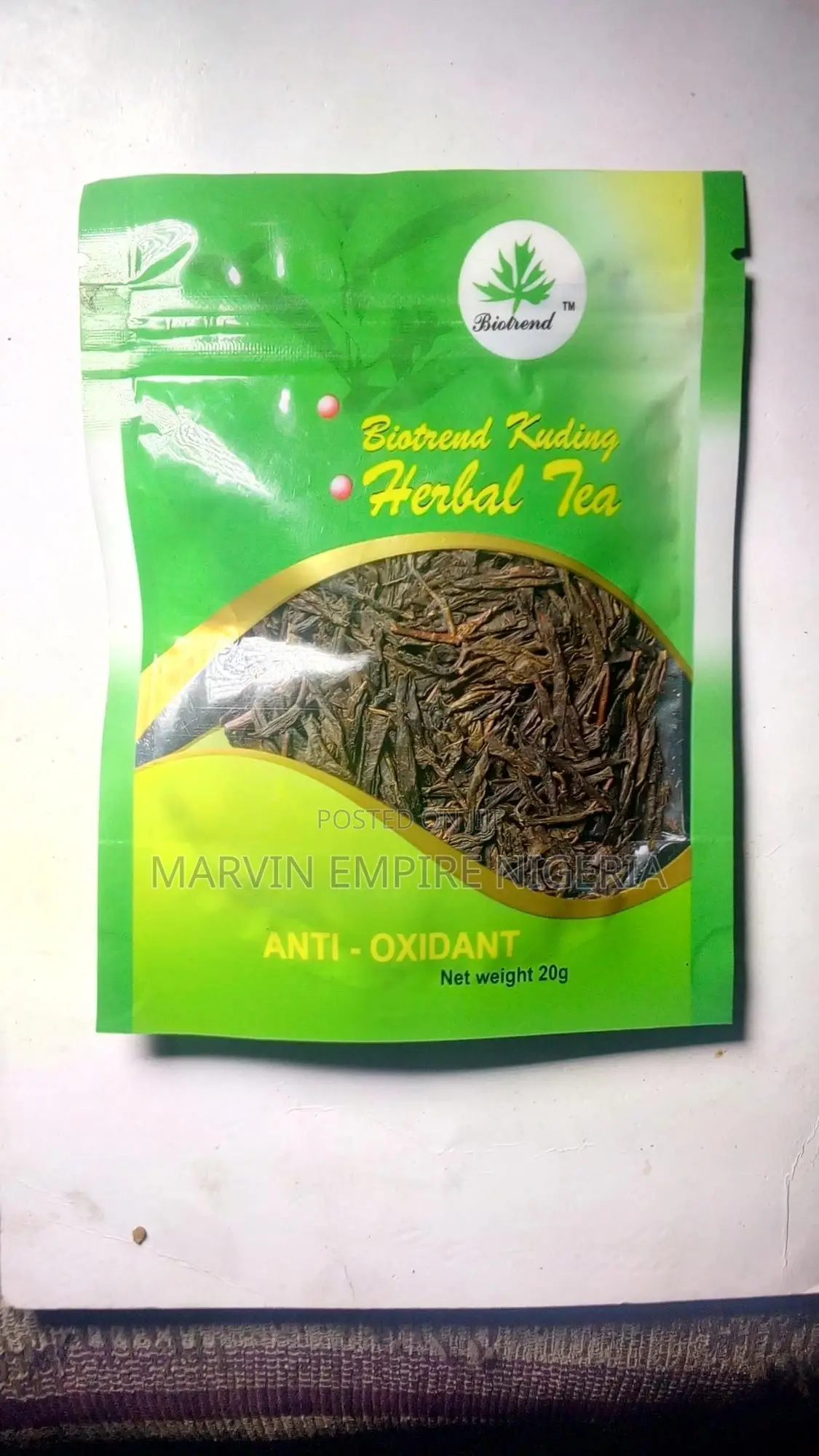 Anti-Oxidant Biotrend Kuding Herbal Tea for Hypertension
