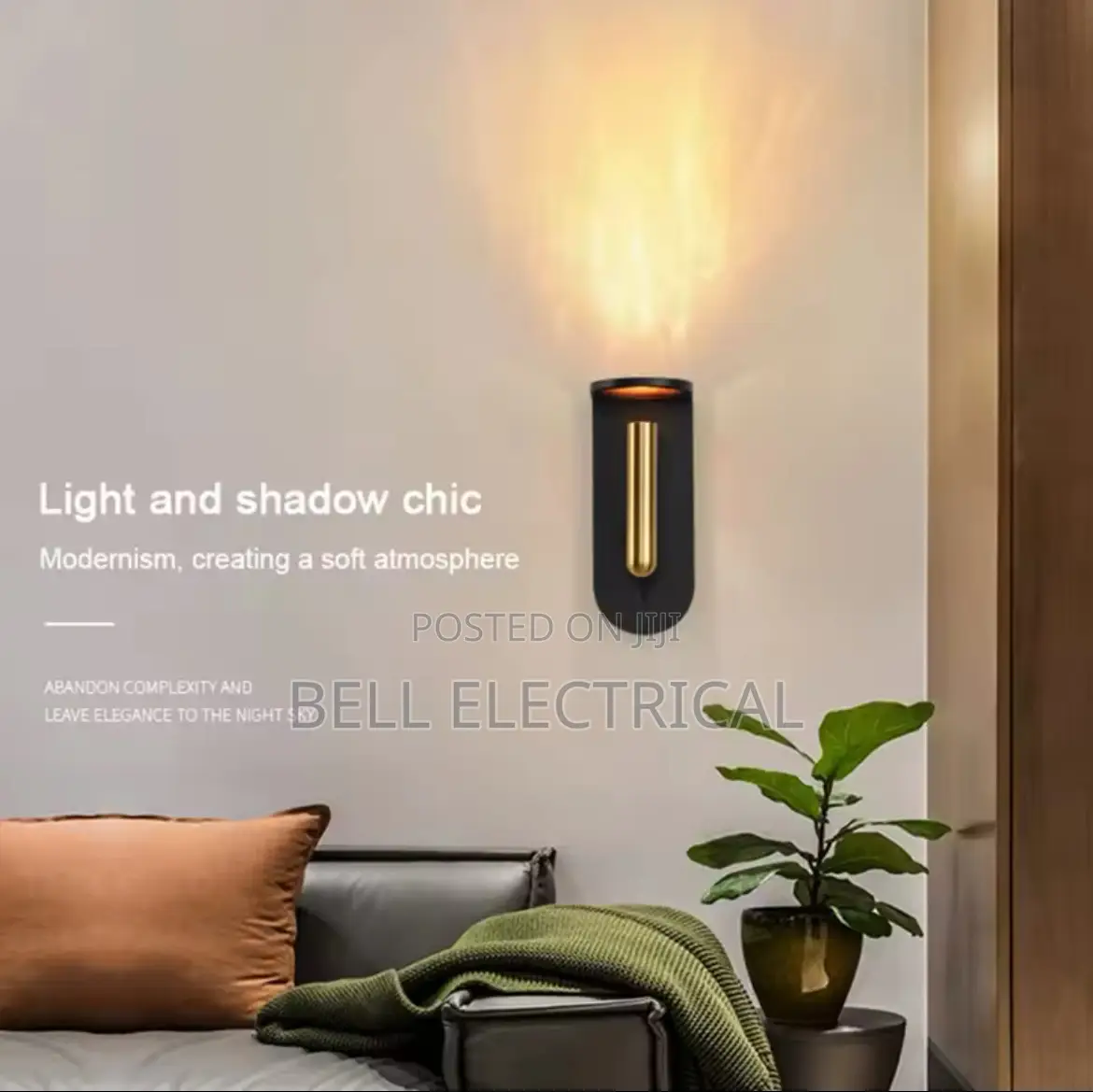 Nordic Flame Effect Wall Lamp Hotel Aisle