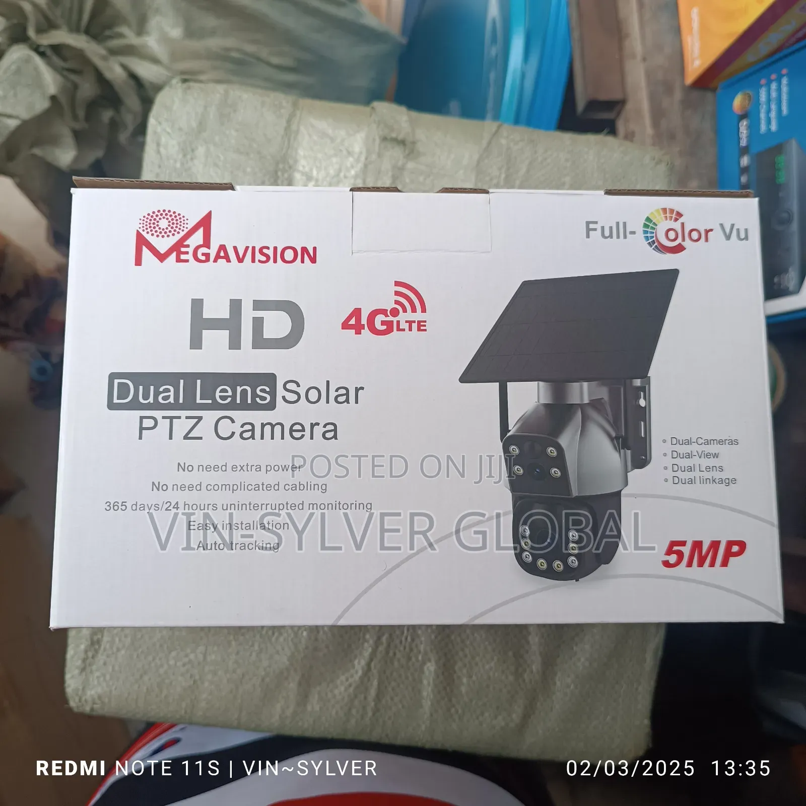 Dual Lens Solar-Powered 4g Simcard CCTV Camera