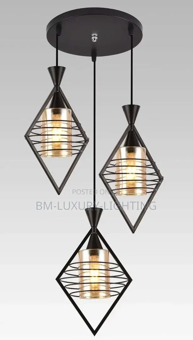 3 in 1 Nordic Perfection Gold/Black Chandelier