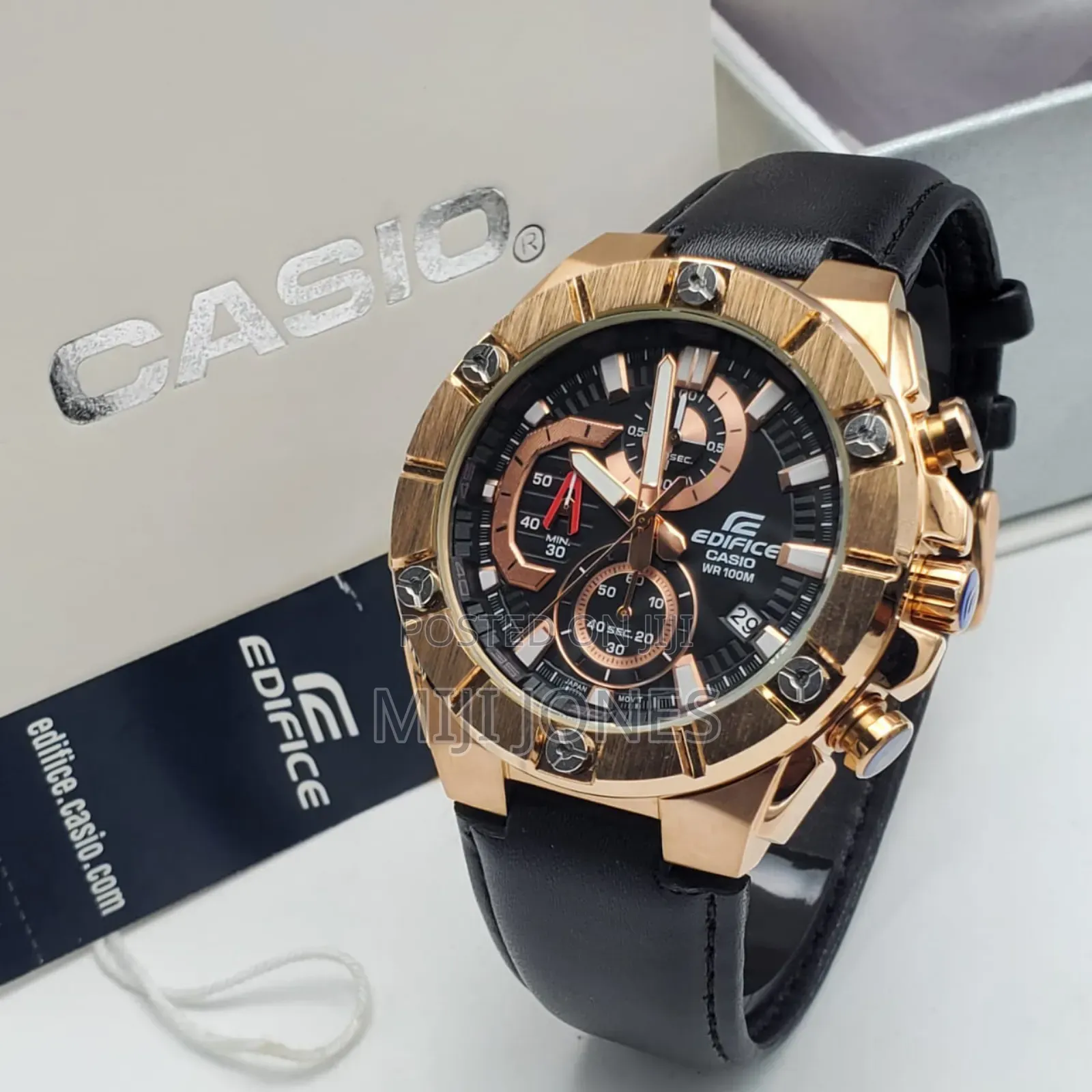 Casio Edifice Chrono Men Leather Watches