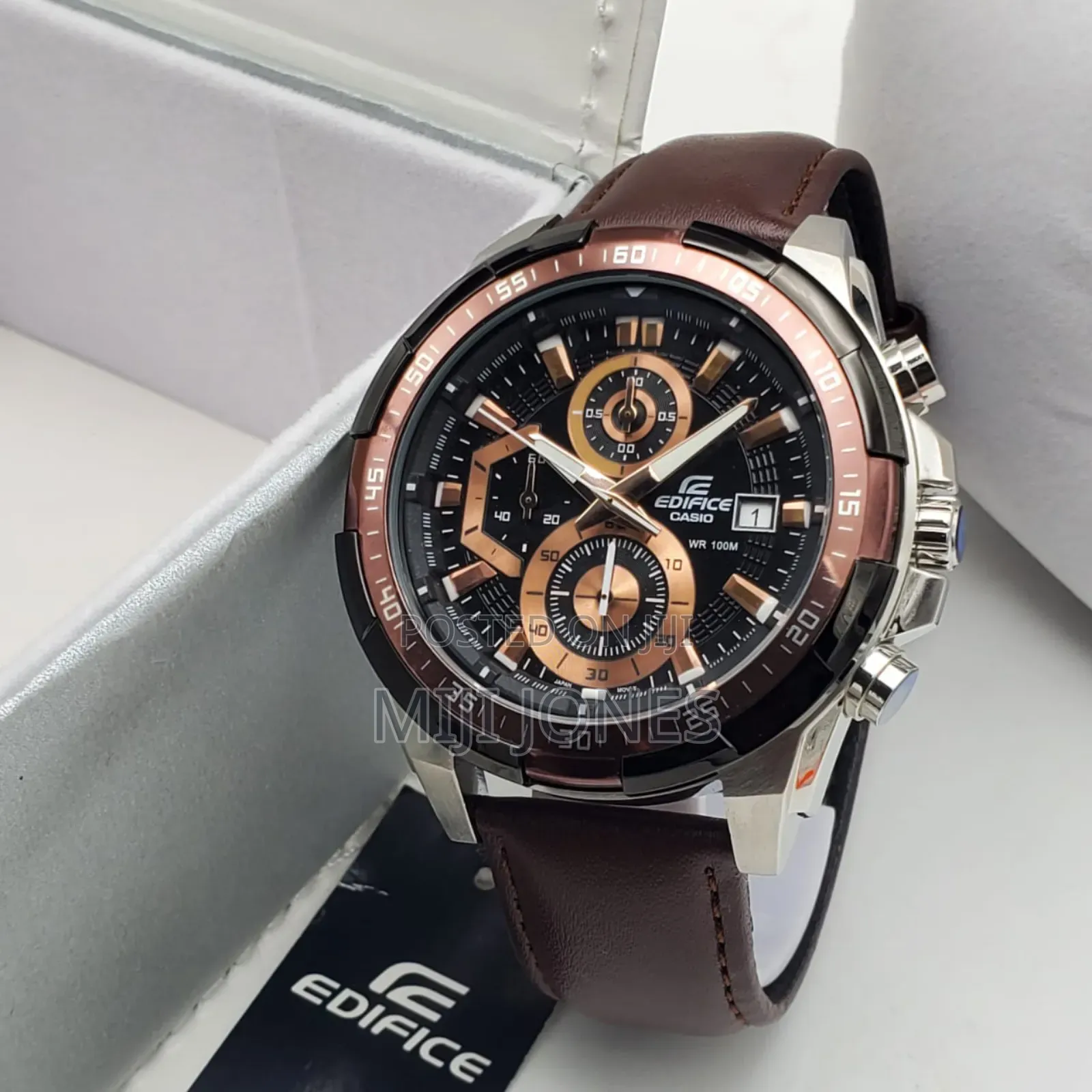 Casio Edifice Chrono Men Leather Watches