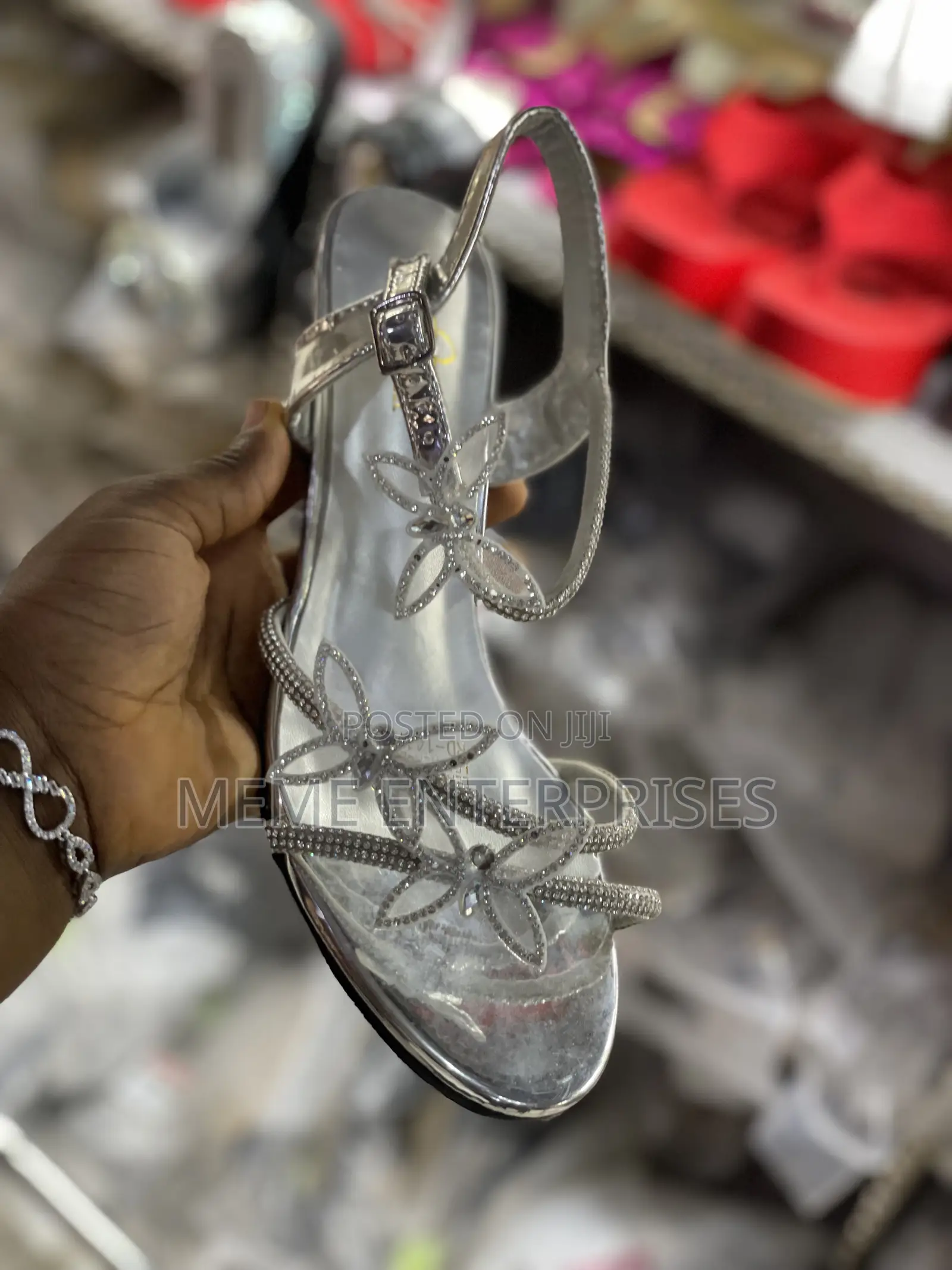 Silver Sandal Heels
