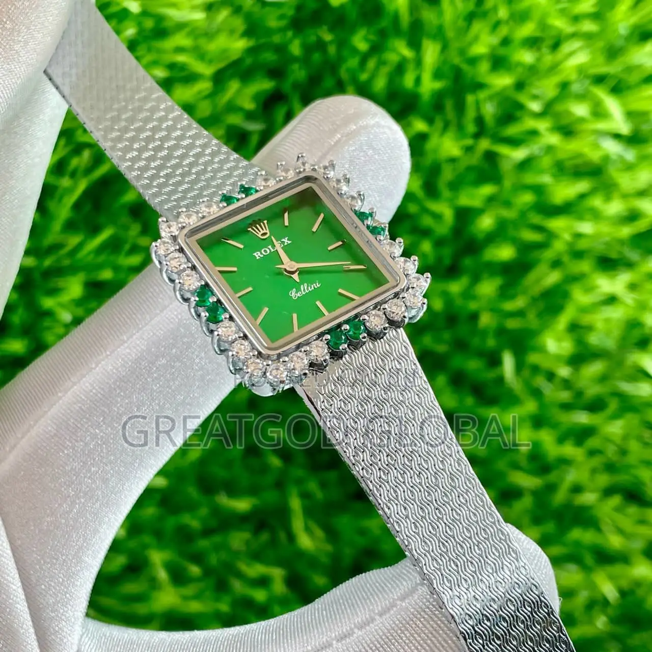 Luxury Rolex Cellini Wristwatch Ladies Silver