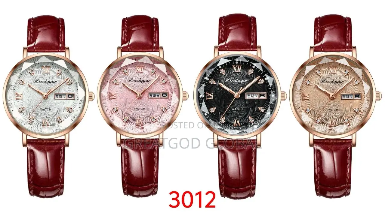 Poedagar Ladies Watch With Leather Strap