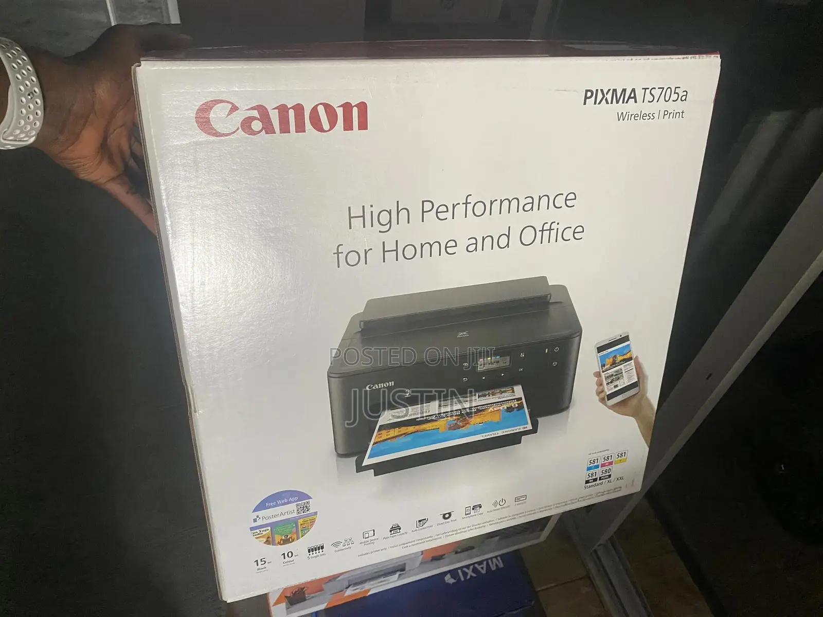 Canon Pixma Ts705a Photo/Id Card/A4 Paper Wireless Printer