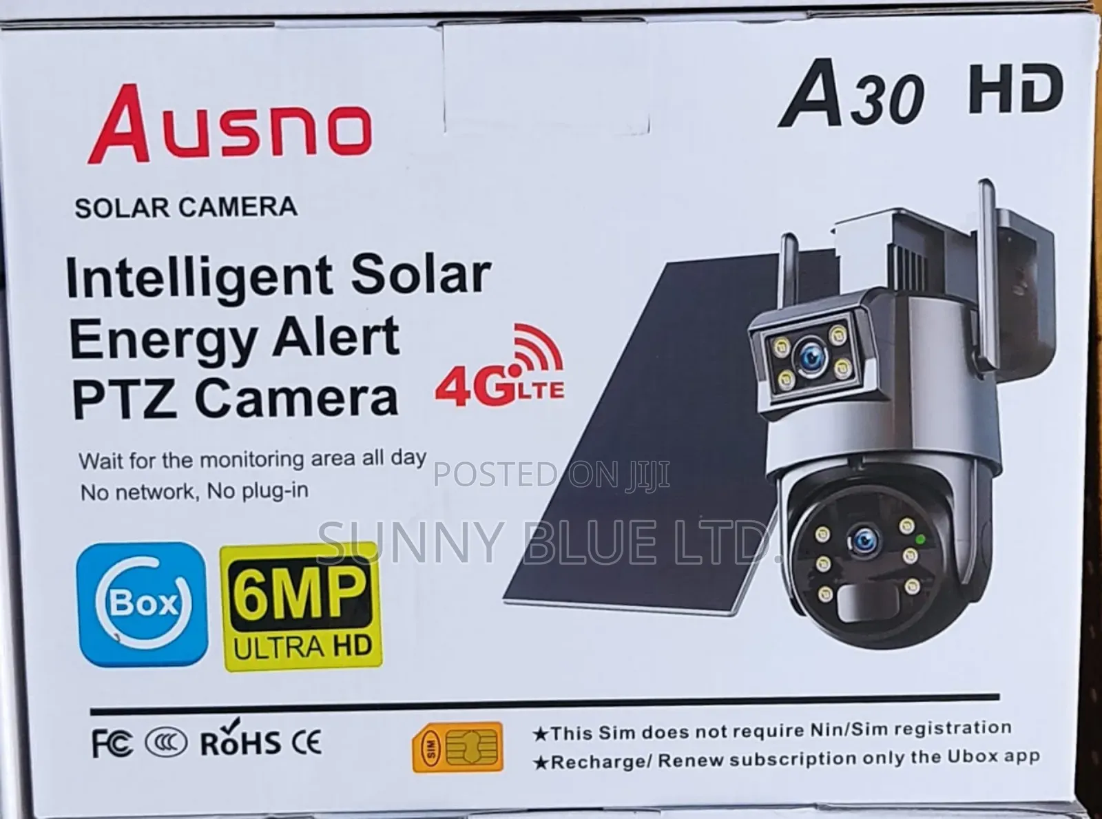 Double Lens Solar PTZ CCTV A30 (6mp)