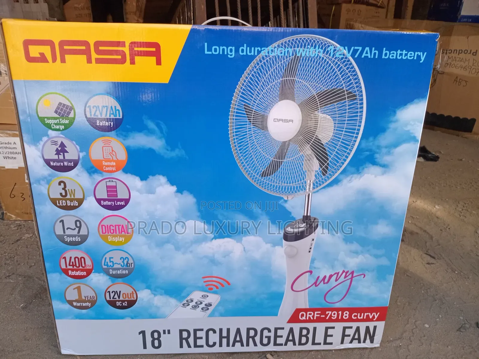 Qasa Rechargeable Fan
