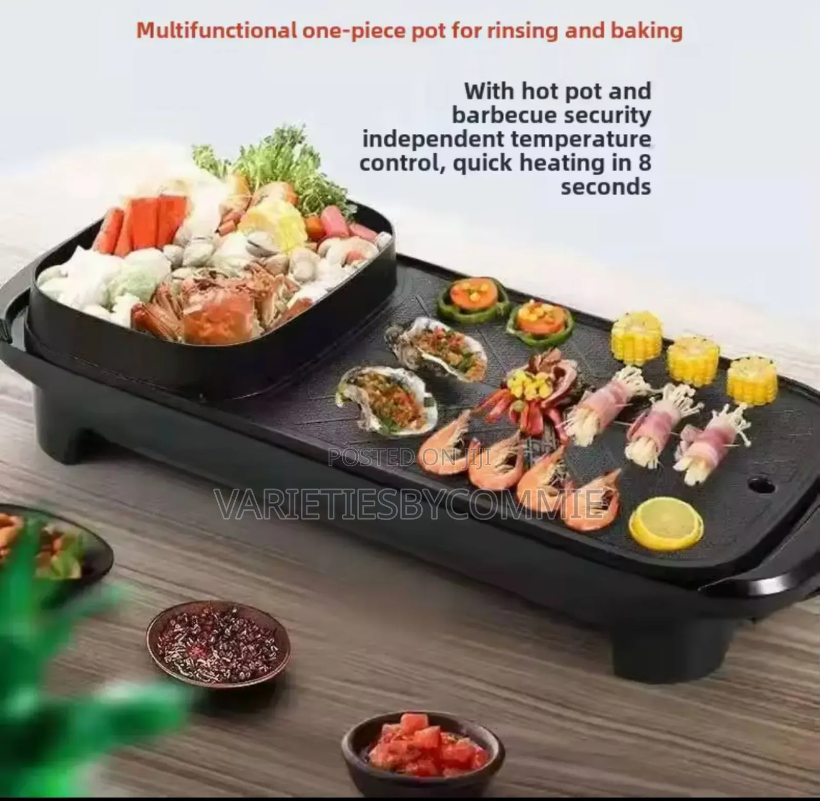 1 Multifunctional Non-Stick Electric Cooking Pot Grill
