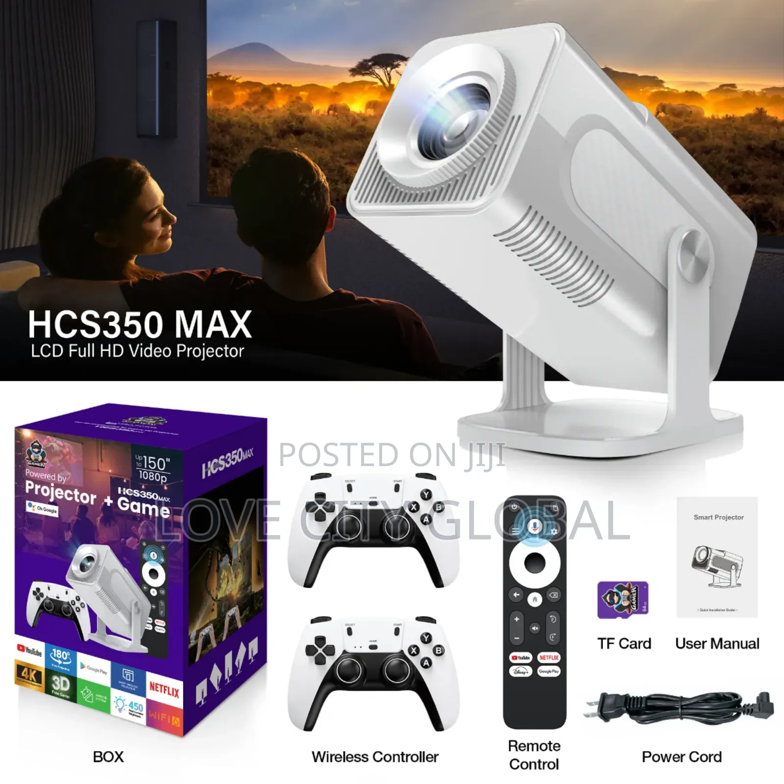Hcs350max Gaming Home Theatre Projector Wifi Android11