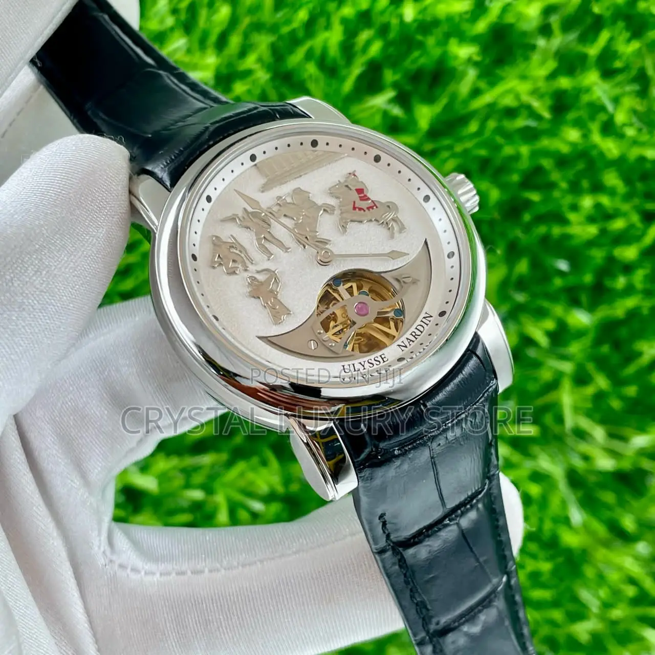 Ulysse Nardin Quality Men Genuine Leather Wristwatch