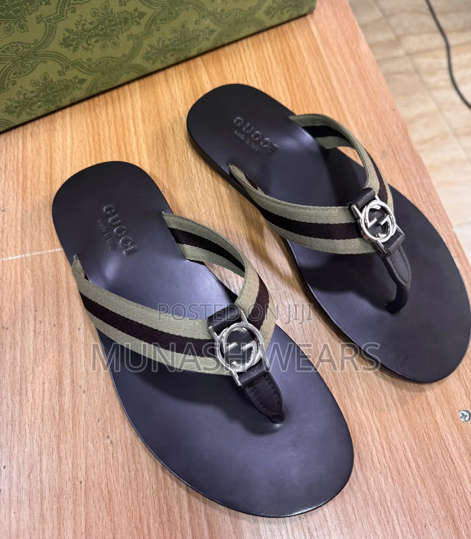 Italian Gucci Leather Slipers ,Nationwide Delivery