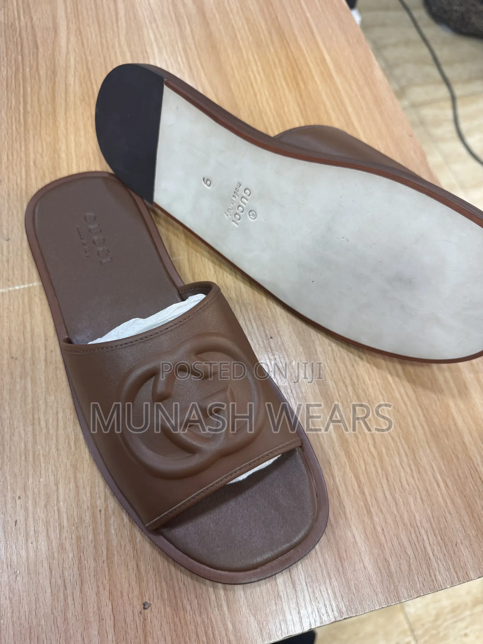 Italian Leather Gucci Slipers