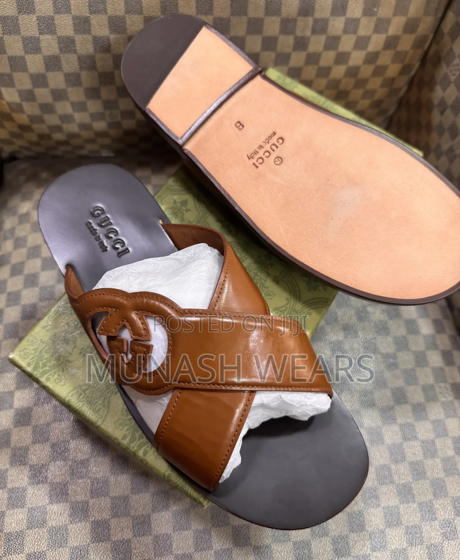 Italian Leather Gucci Slipers