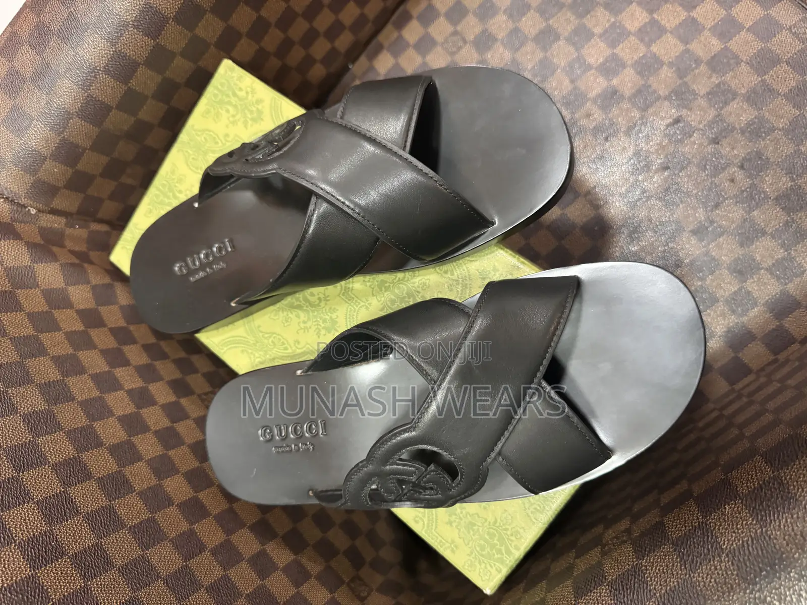 Gucci Italian Leather Sole Slipers, Nationwide Delivery