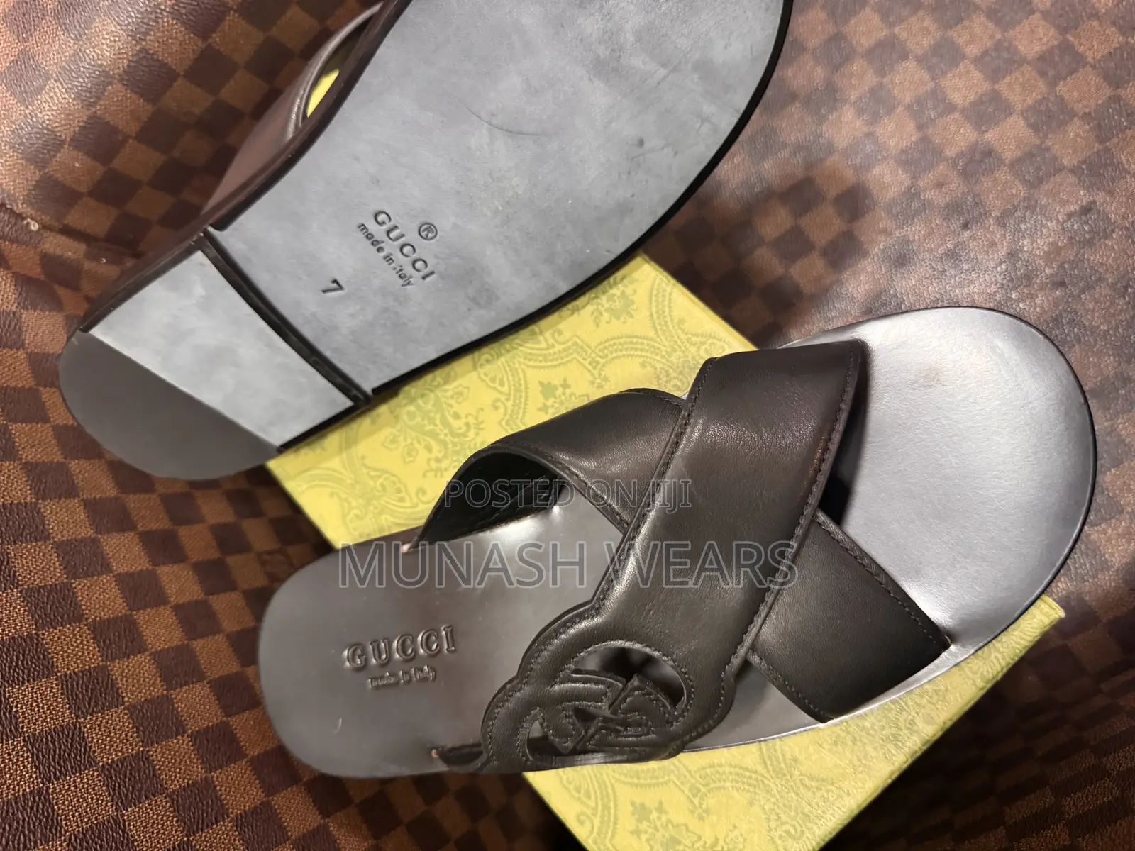 Gucci Italian Leather Sole Slipers, Nationwide Delivery
