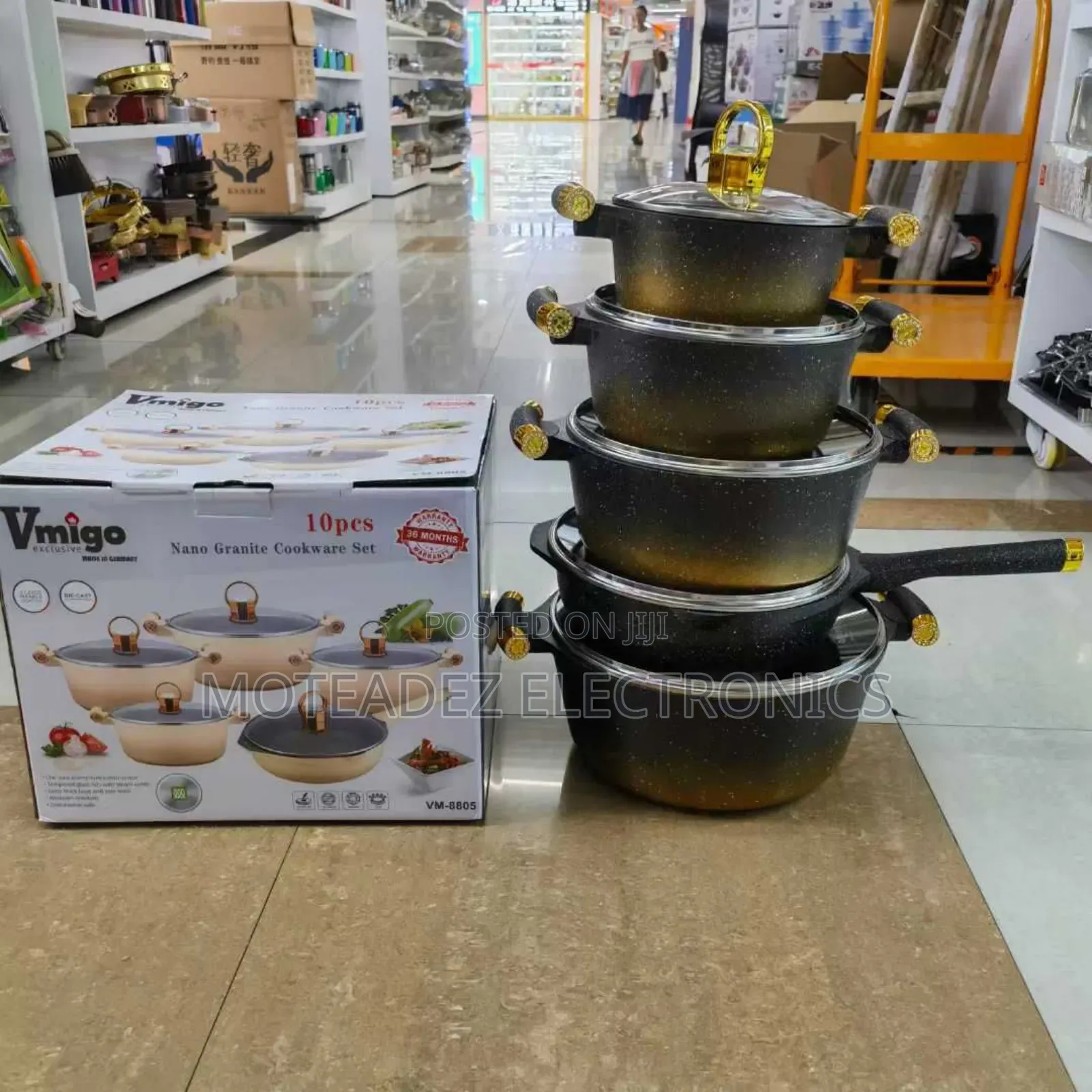 Vmigo 10pcs High Quality Nonstick Granite Cookware Set