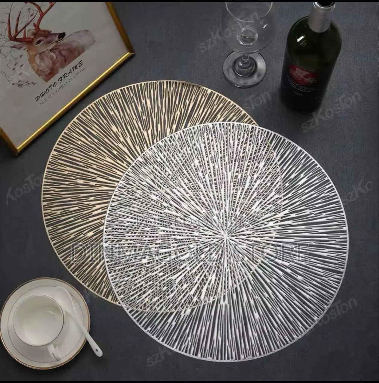 Round Firework Shape PVC Placement Table Mat