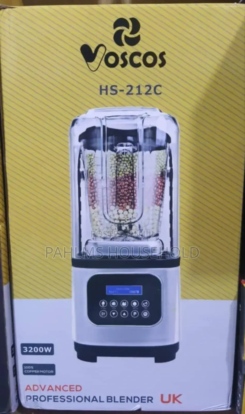 Vosco Commercial Soundproof Blender -3200w