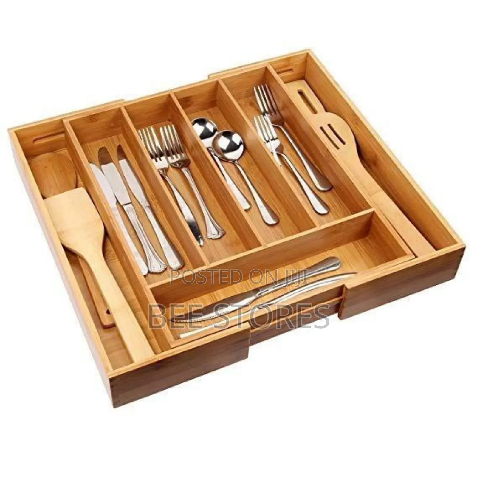 Quality Wooden Expandable Cutlery Rack