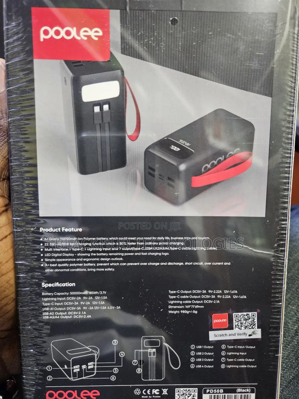 Poolee 50000mah Powerbank Pd 22.5w - Blaze50