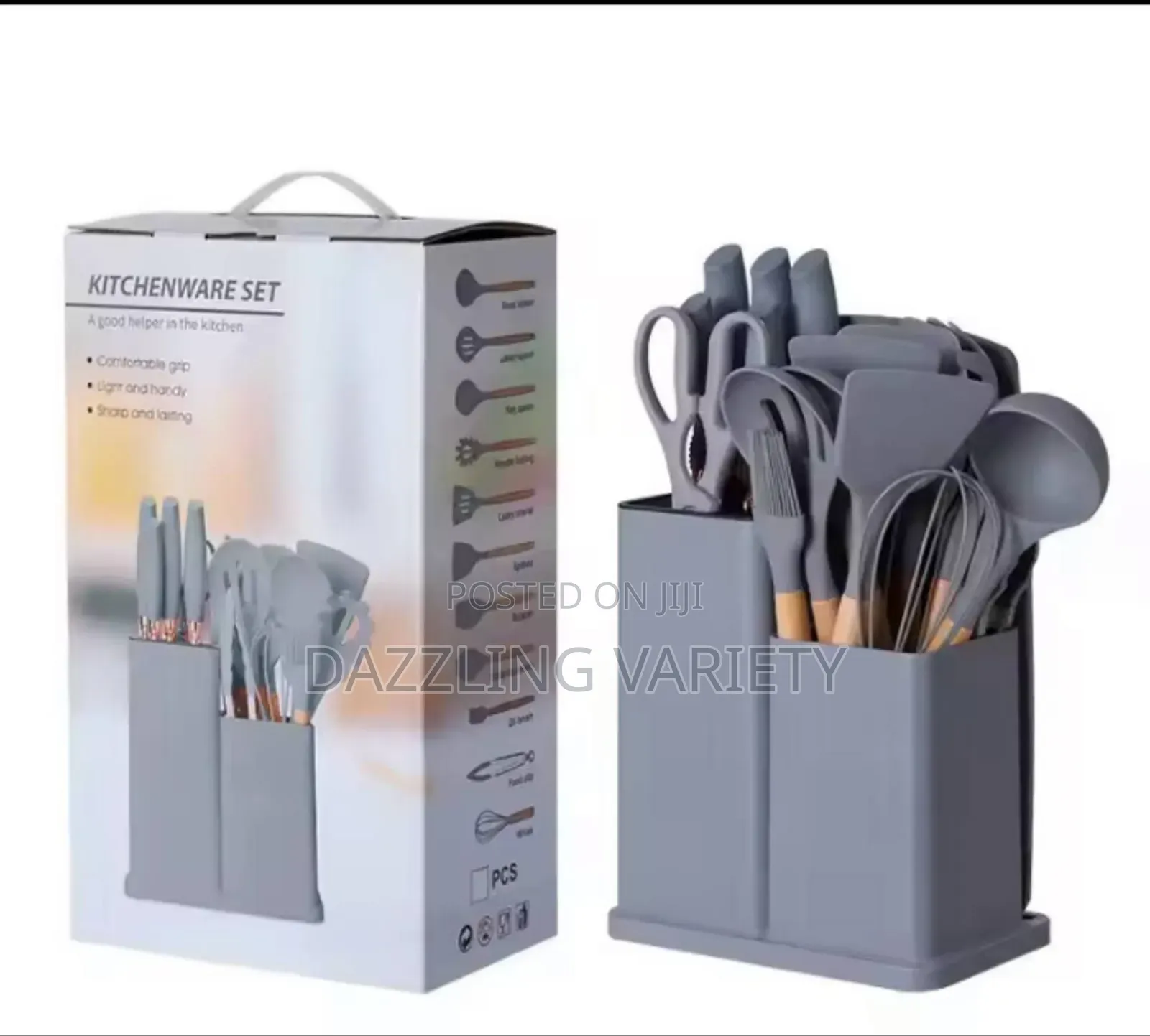 19pcs Silicone Spoon Knife Set for Non-Stick Cookware