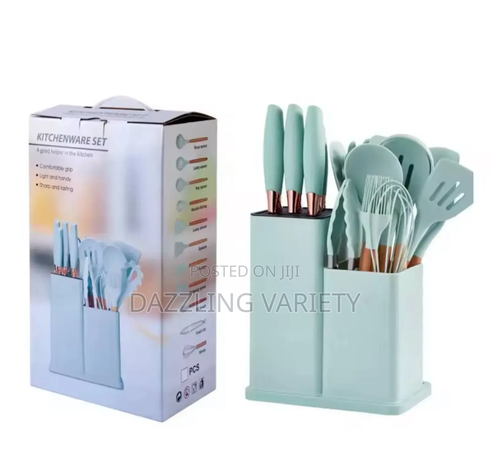 19pcs Silicone Spoon Knife Set for Non-Stick Cookware