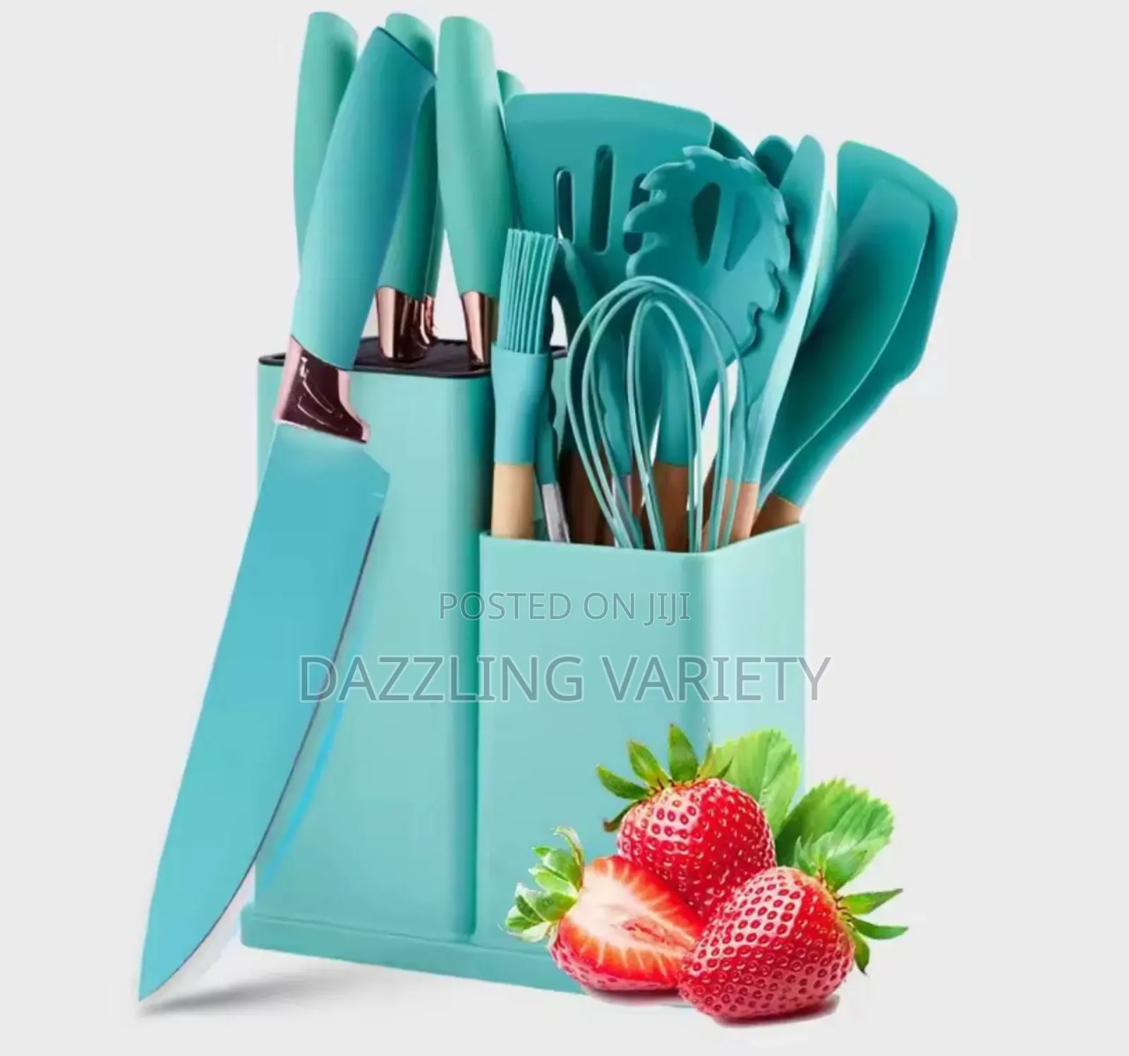 19pcs Silicone Spoon Knife Set for Non-Stick Cookware