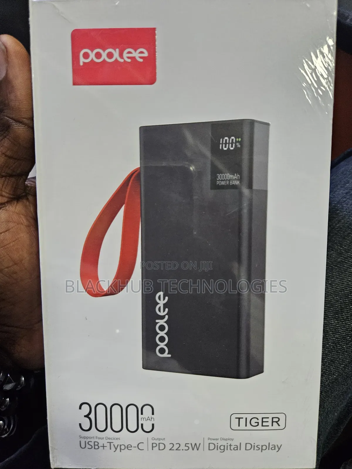 Poolee 30000mah Powerbank Tiger 22.5w Pd Digital Display