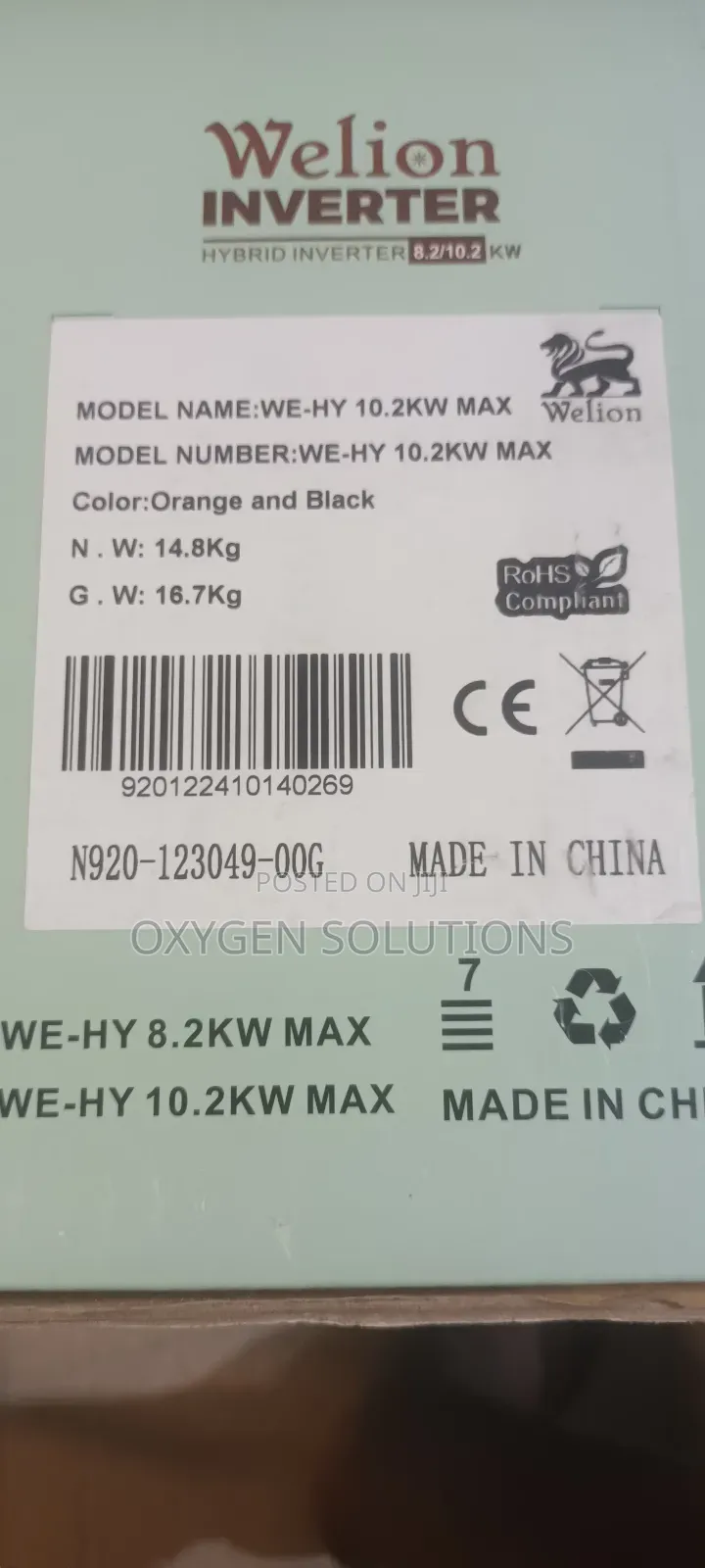10kva 48v Welion Hybrid Inverter