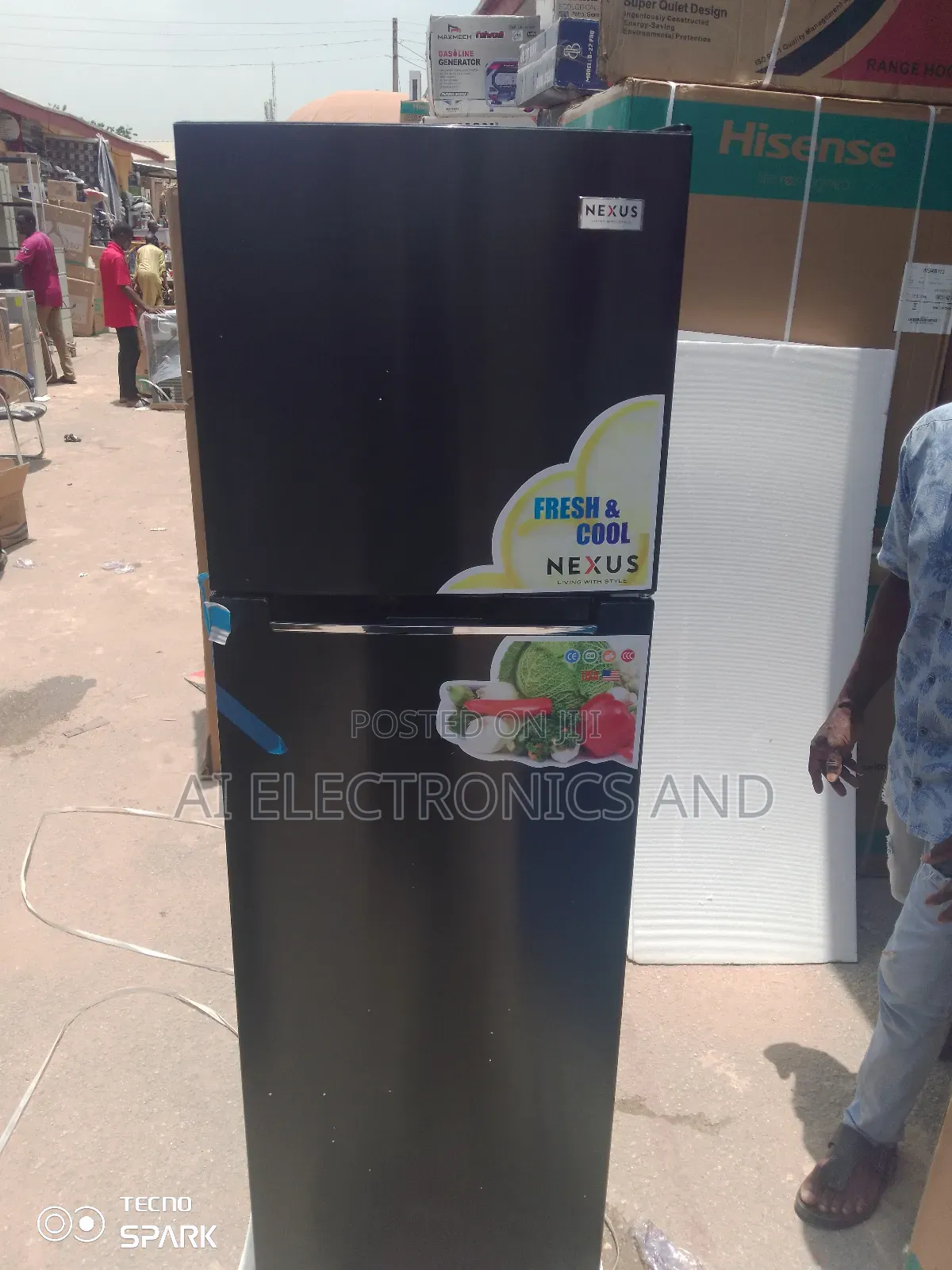 Nexus 320liters Refrigerator Double Door Black Color