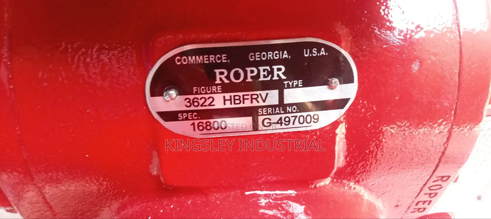 Roper Gear Pump ''2'' U.S.A.