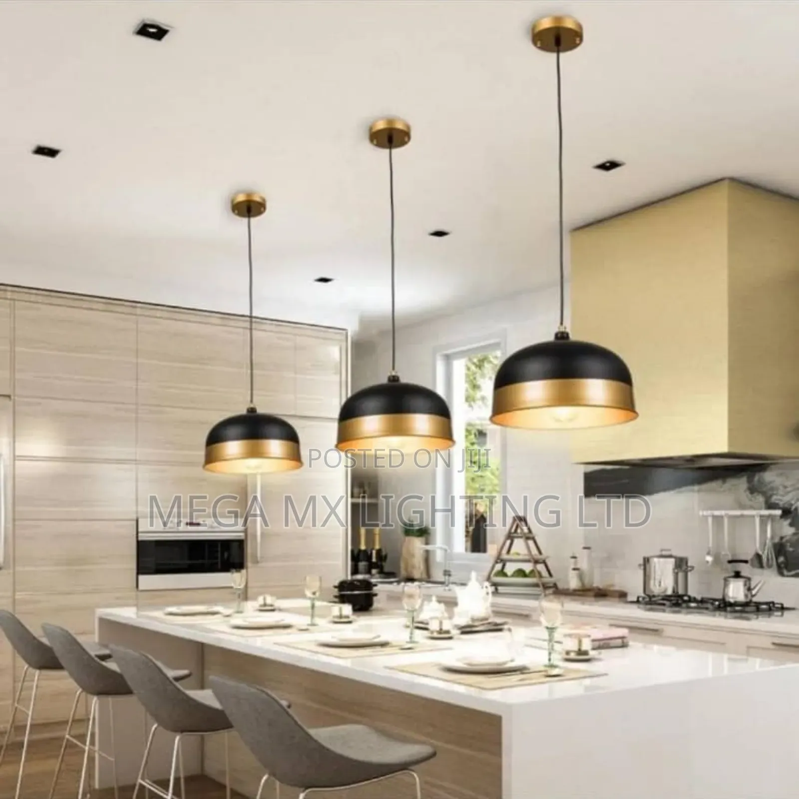 Black Gold Modern Copper Vintage Lights (33cm)