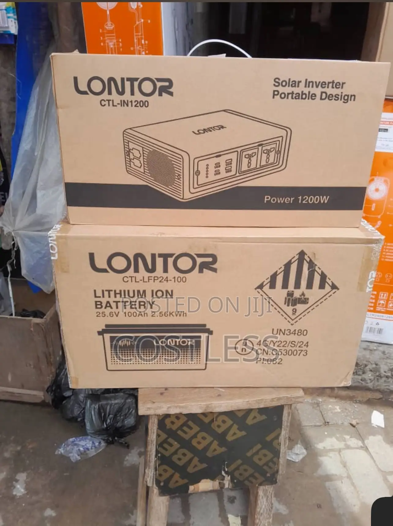 Lontor 1200kva Solar Inverter 25.6v 100ah Lithium Battery
