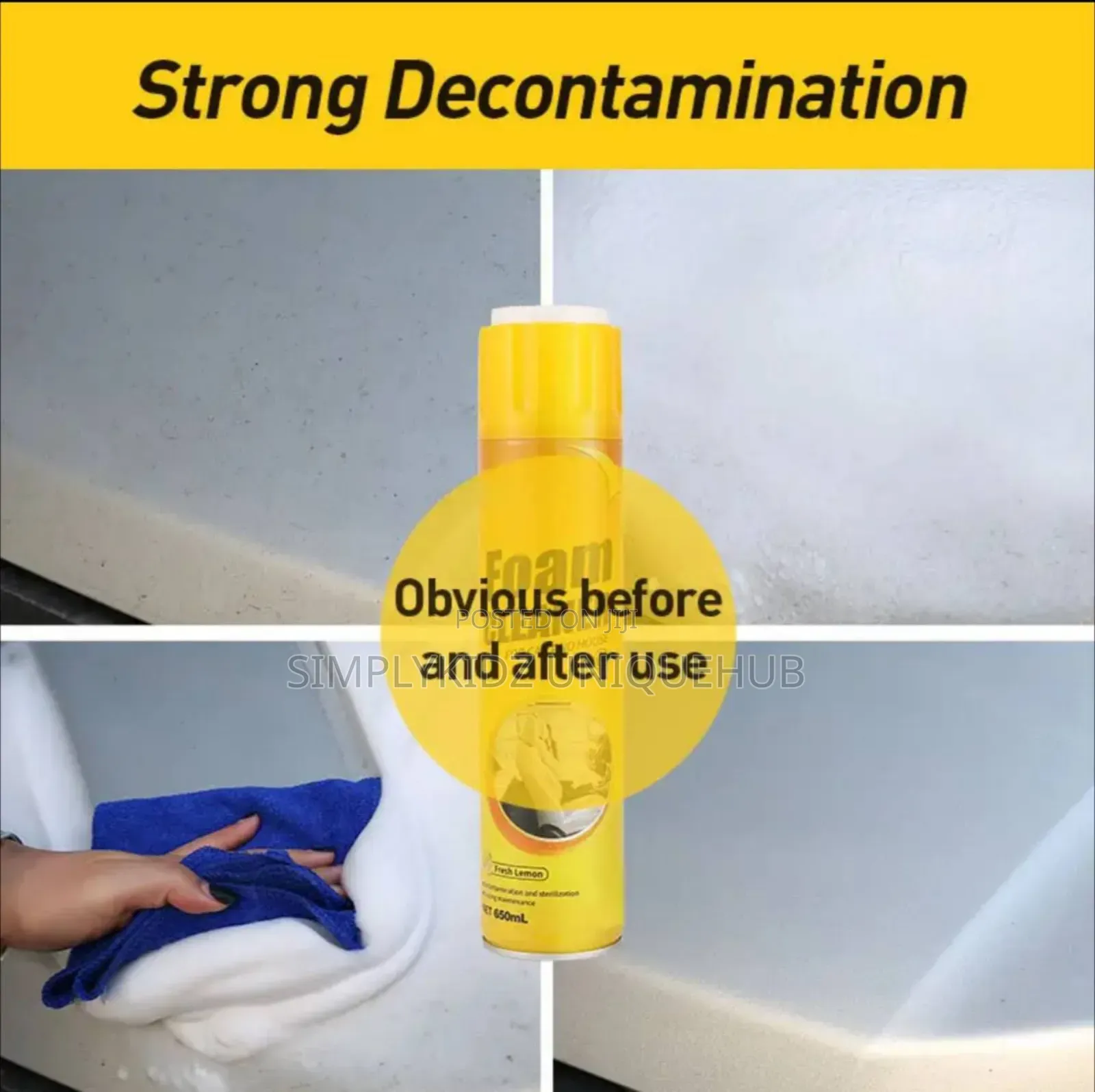 Multi-Purpose Foam Cleaner Spray for Kitchen, Carpet and Car