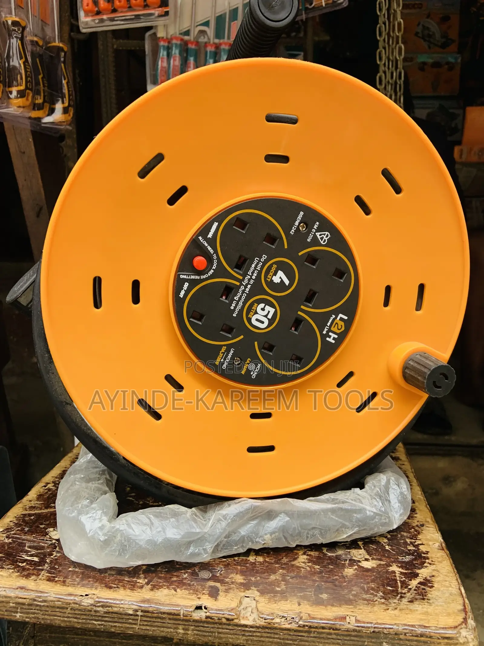 Extension Cable Reel 4socket (1.5mm X 50meters)