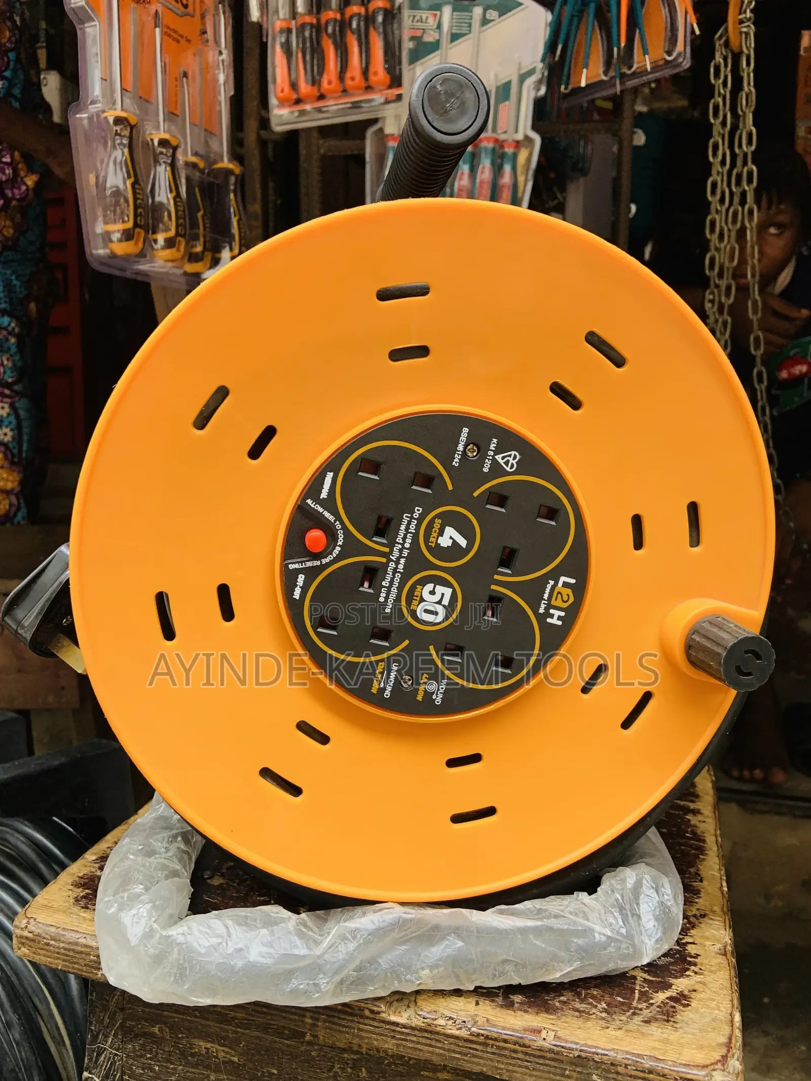 Extension Cable Reel 4socket (1.5mm X 50meters)
