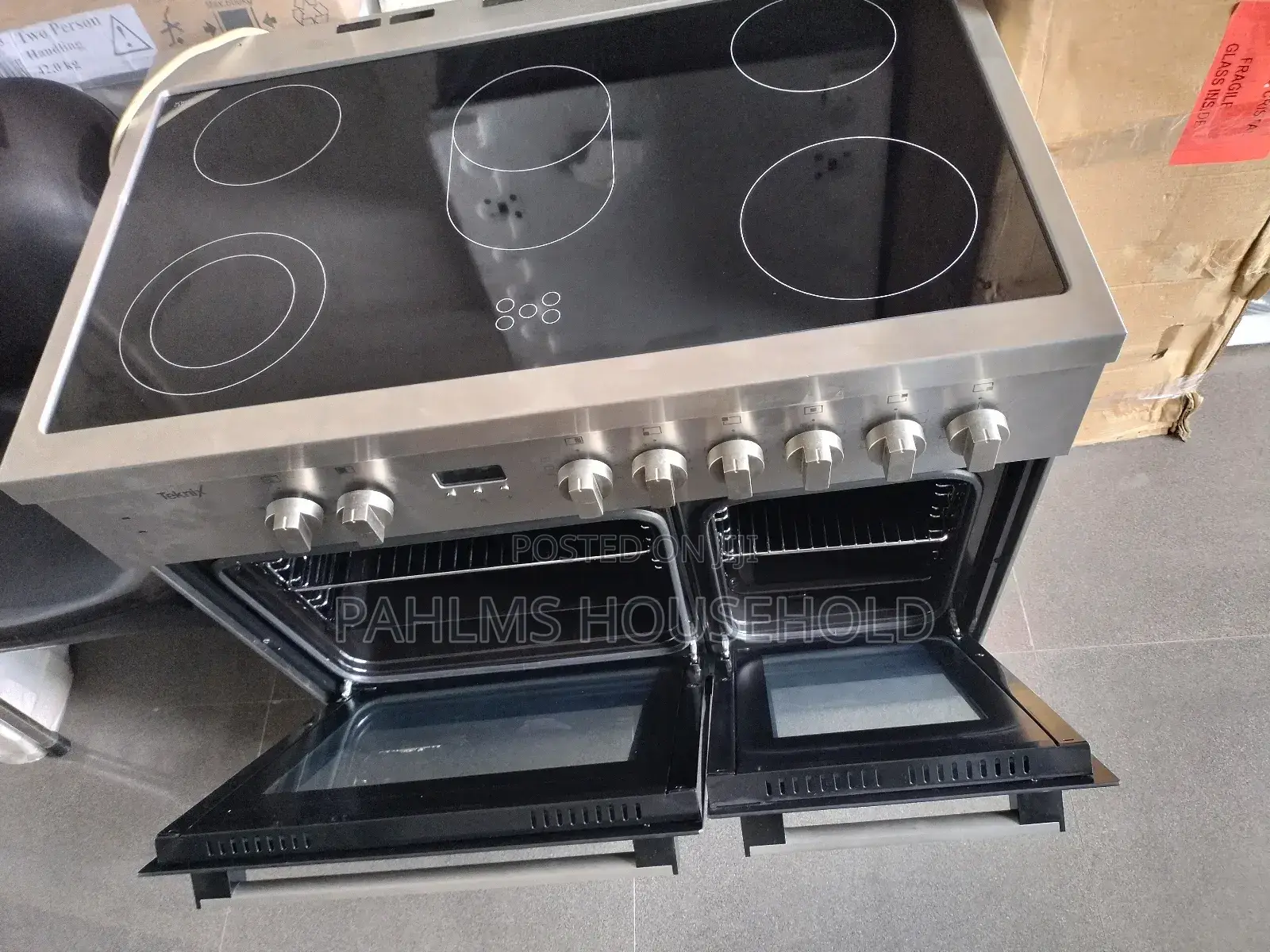 90cm 5 Burner Electric Hotplate With Double Door Oven|Grill