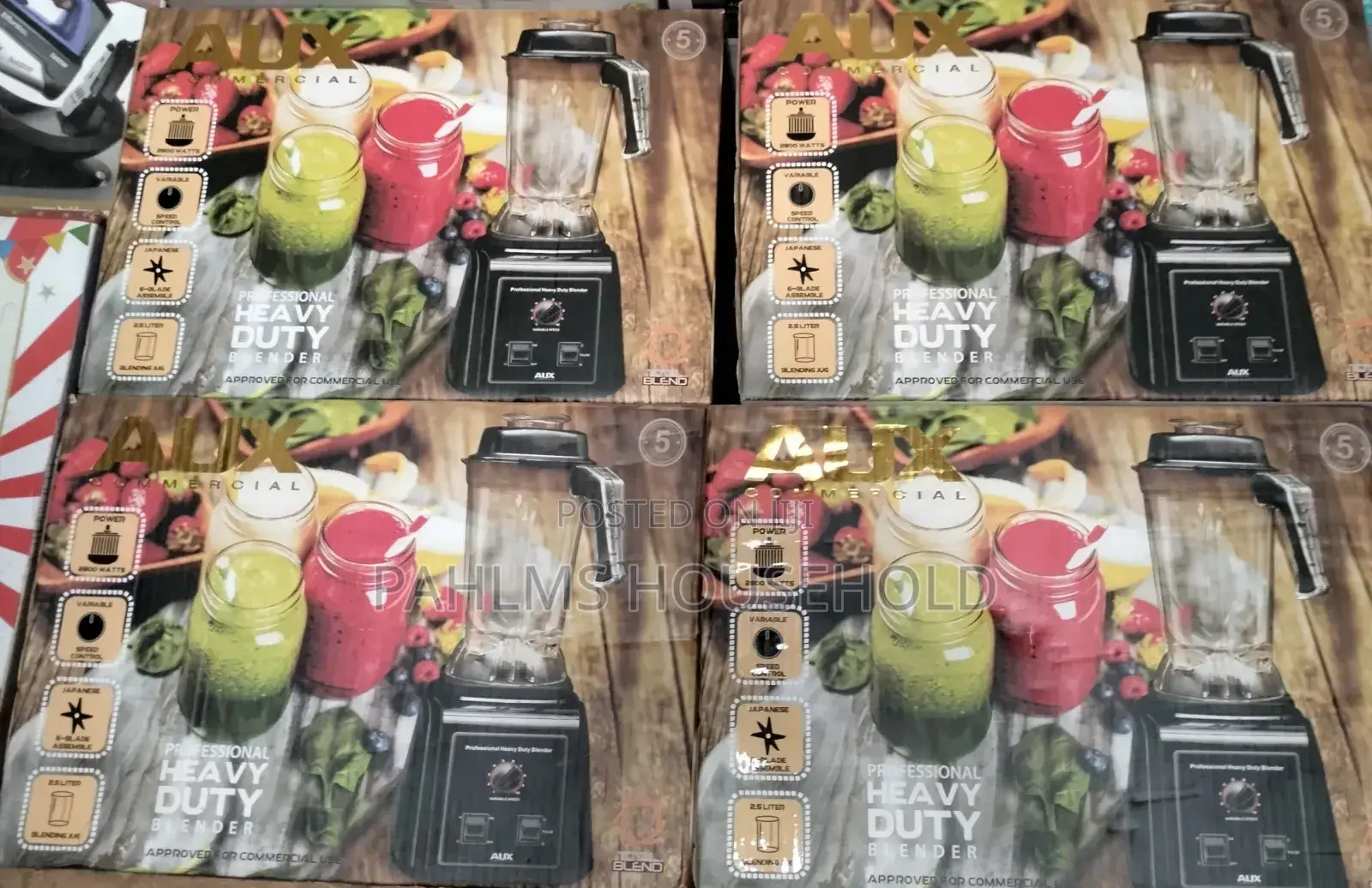 Aux 2800w Heavy-Duty Commercial Blender