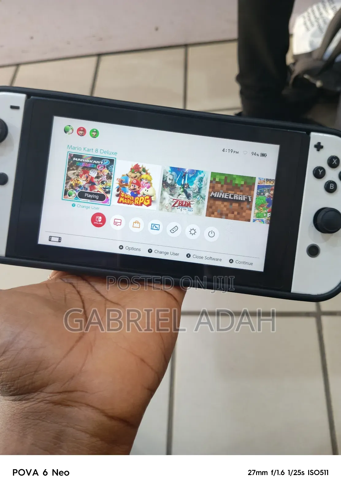 Hacked Nintendo Switch With 57games