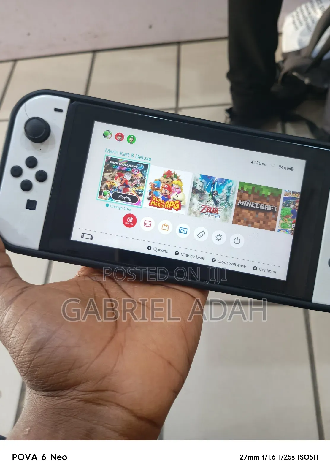 Hacked Nintendo Switch With 57games
