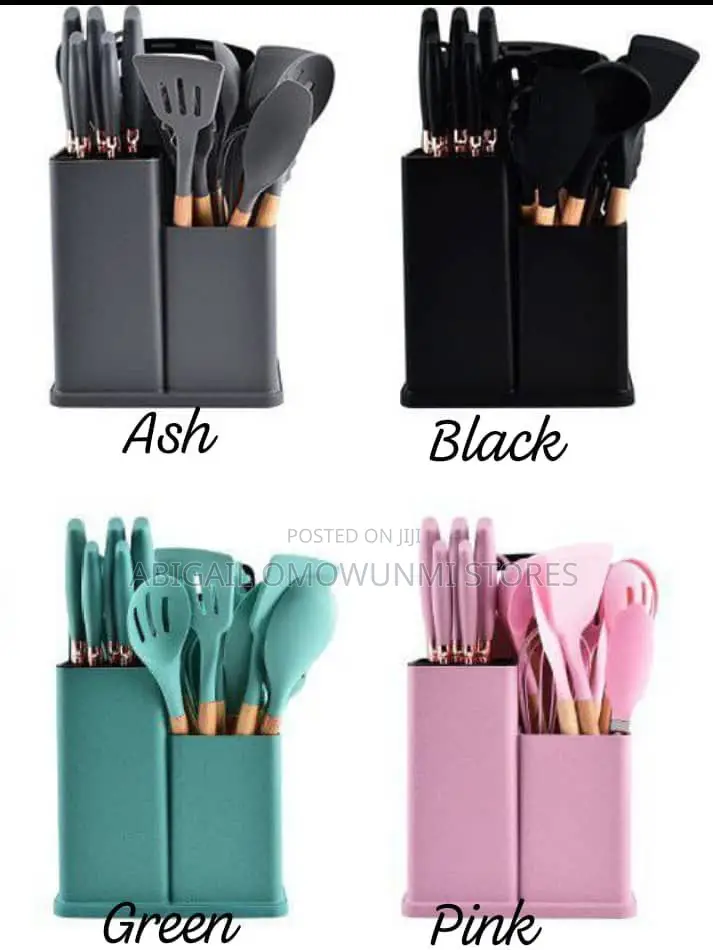 Silicone Spoon Set With Knife and Chopping Board