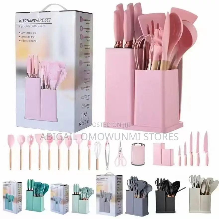 Silicone Spoon Set With Knife and Chopping Board