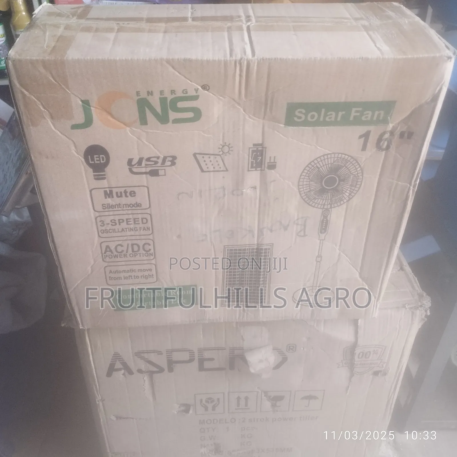 Solar Rechargeable Fan